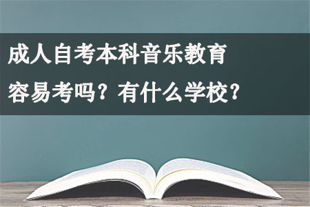 成人自考本科音乐教育容易考吗?有什么学校?
