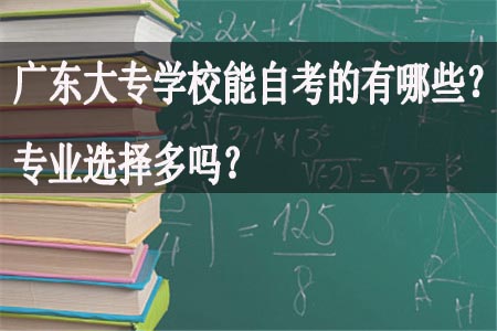 广东大专学校能自考的有哪些？专业选择多吗？